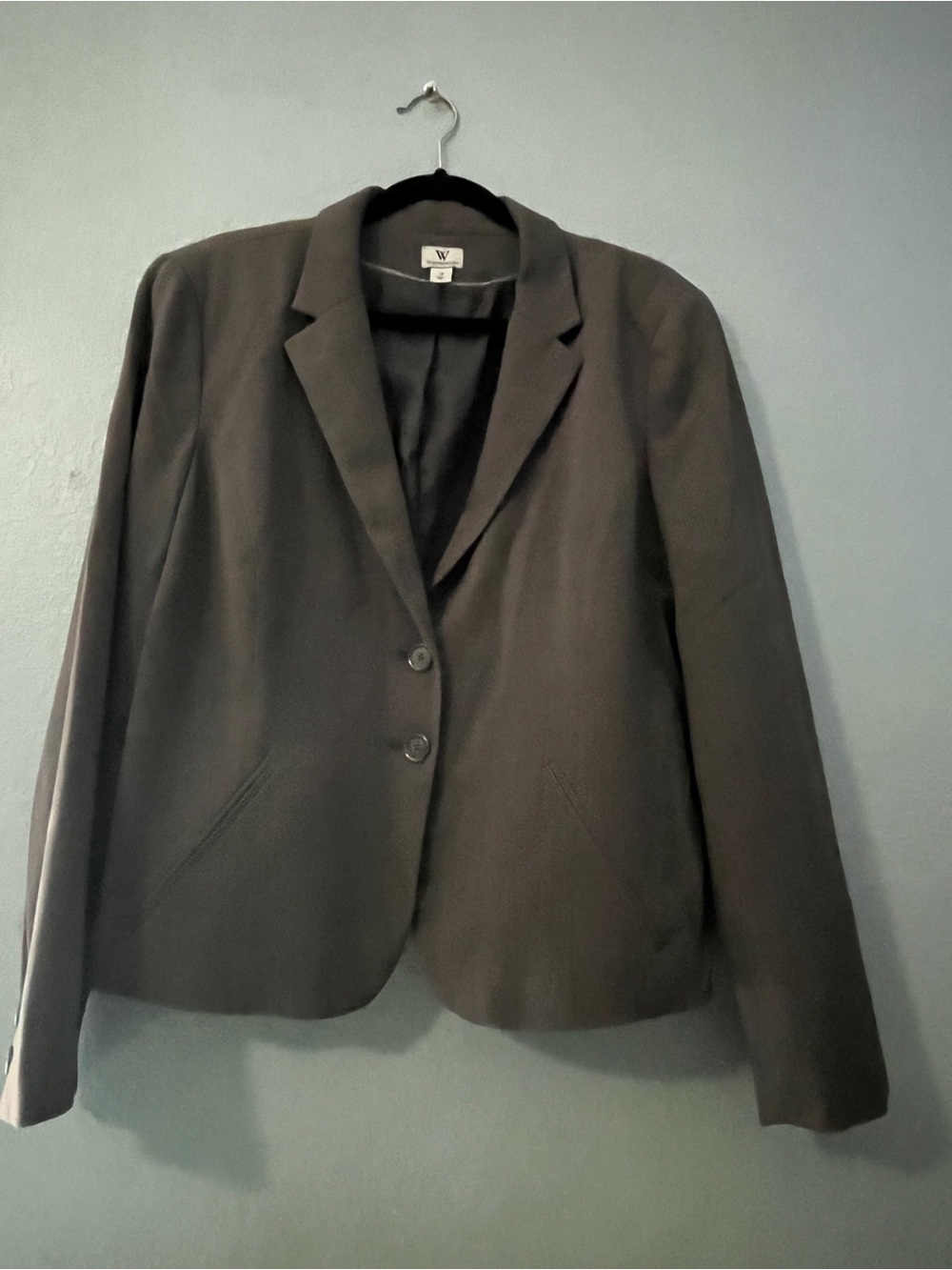 Worthington Taupe Classic Two-Button Blazer
